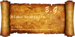 Blaho Graciella névjegykártya